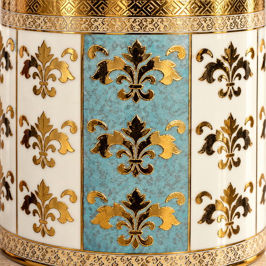 Premium Porcelain Mug with Gold Design