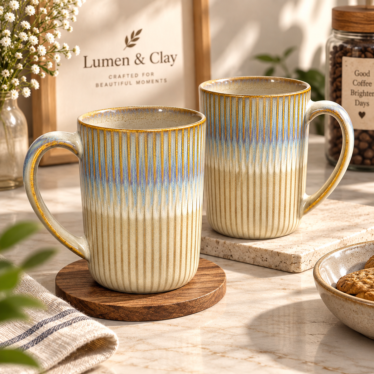 Reactive Glaze Ceramic Mug | Handcrafted Stoneware Coffee Mug