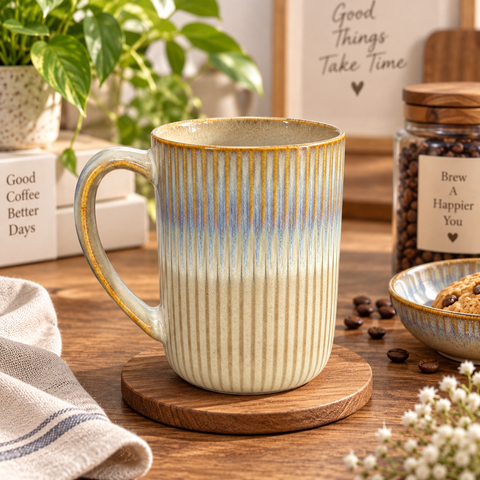 Reactive Glaze Ceramic Mug | Handcrafted Stoneware Coffee Mug