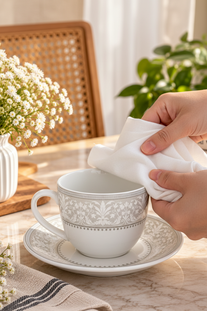 Dry thoroughly with a clean cloth