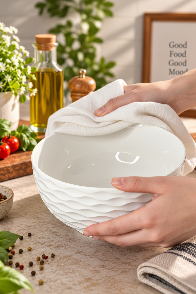 Dry thoroughly with a clean cloth
