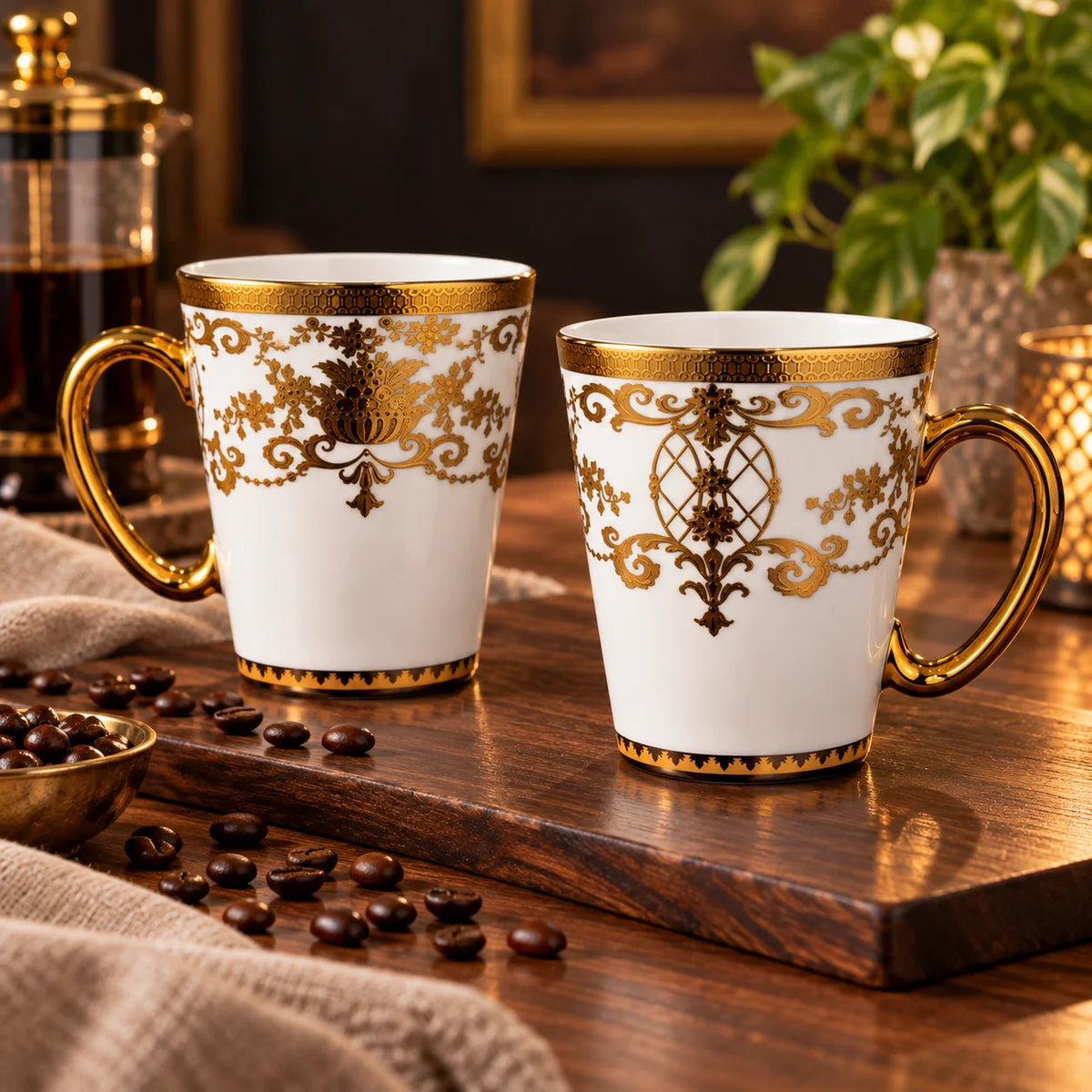 Regal Gold Porcelain Coffee Mug