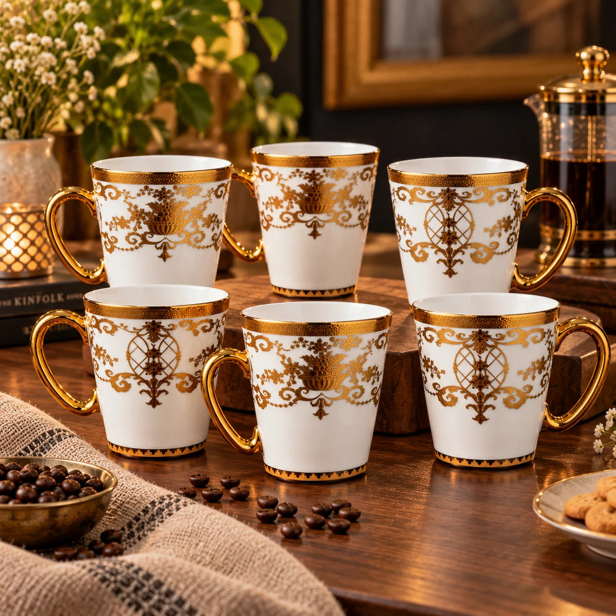 Regal Gold Porcelain Coffee Mug